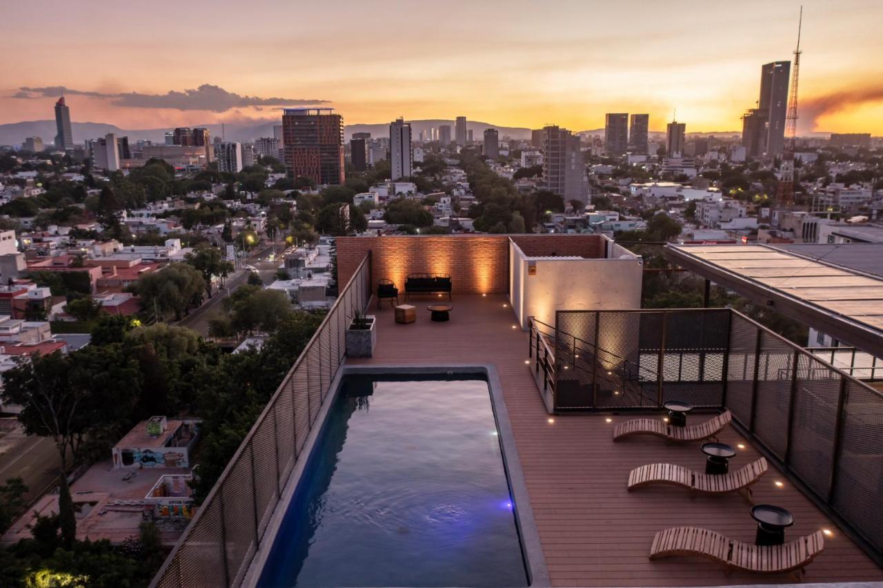 גואדלחארה Galeria Flat Rooftop Pool Witgdl מראה חיצוני תמונה